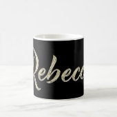 Rebecca white gold Handwriting Tasse Kaffeetasse コーヒーマグカップ (中央)