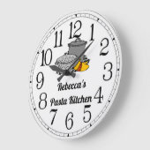Rebecca's Pasta Kitchen Large Clock ラージ壁時計 (傾斜)