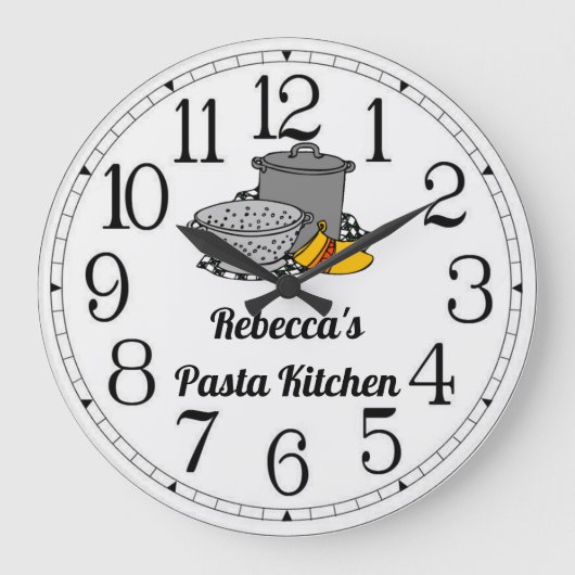 Rebecca's Pasta Kitchen Large Clock ラージ壁時計 (正面)