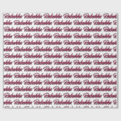 Rebekka faded pink personalisiertes Geschenkpapier ラッピングペーパー (フラット)
