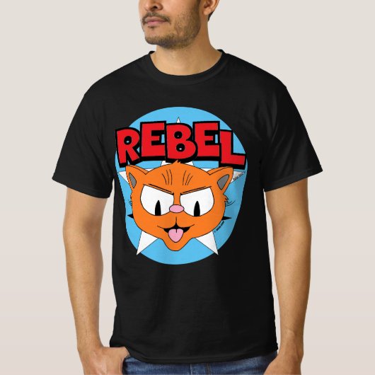 REBEL カートゥーン 猫 セニョール・ガトー™ Tシャツ (正面)
