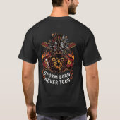 Rebel Against The Norm パンクドクロTシャツ – ストーム Tシャツ (裏面)