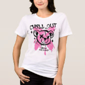 Rebel Bear Graffiti Tee – Chill Out & Break Rules トライブレンドTシャツ (正面)