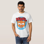 REBEL Cartoon CatセニョールGato™onホワイトスター Tシャツ (正面フル)