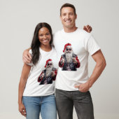 Rebel Claus – バイカーサンタのクリスマスビブス Tシャツ (ユニセックス)