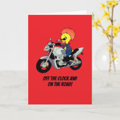 Rebel Duckの引退バイク旅行 カード (黄色い花)