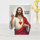 Rebel Icon Funny Message Card カード (黄色い花)