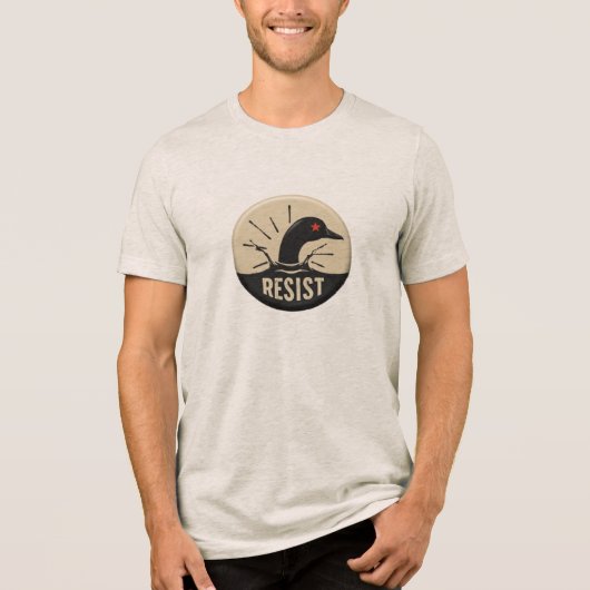 Rebel Loon Headfirst Dive – Resist Badge トライブレンドTシャツ (正面)