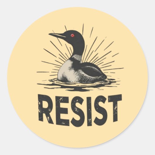 Rebel Loon – Resist Protest Art ラウンドシール (正面)