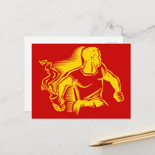 Rebel, Molotov Cocktail, Riots, Communist Style ポストカード (正面/裏面インサイチュ)