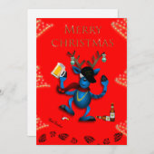 REBEL REINDEER CHRISTMAS CARD -JAILMATECARDS.CO.UK シーズンカード (正面/裏面)