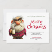 Rebel Santa quirky editable Christmas greeting シーズンカード (正面)