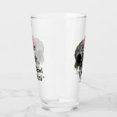 Rebel Soul – ピンクのバラを持つゴシックスカル タンブラーグラス (右)