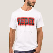 REBELDRIP Defiance in Red Echo Tシャツ (正面)