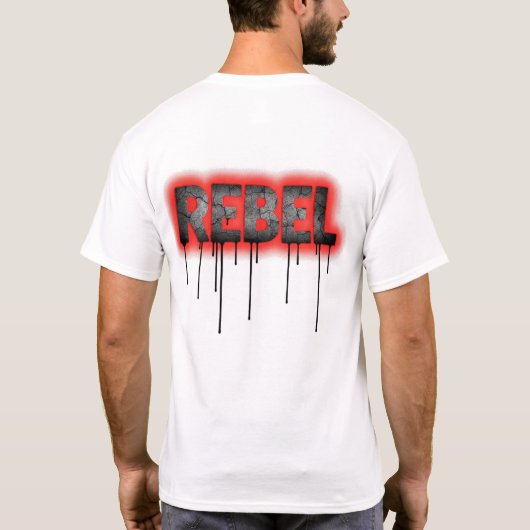 REBELDRIP Defiance in Red Echo Tシャツ (裏面)