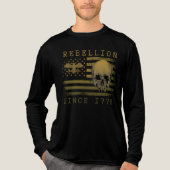 Rebellion 1776 American Flag Skull Long Sleeve Tee トライブレンドＴシャツ (正面)