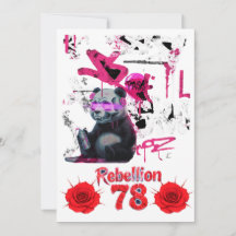 Rebellion 78 グラフィティパンダ 結婚式 招待状 DIY