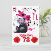 Rebellion 78 グラフィティパンダ 結婚式 招待状 DIY (スタンド正面)