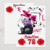 Rebellion 78 グラフィティパンダ 結婚式 招待状 DIY (正面/裏面)