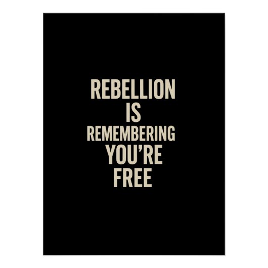 Rebellion Is Remembering You’re Free ポスター (正面)