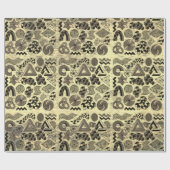 Rebellious Geometries sepia ラッピングペーパー (フラット)