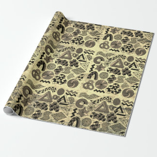 Rebellious Geometries sepia ラッピングペーパー