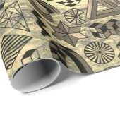 Rebellious Geometries sepia ラッピングペーパー (ロールコーナー)