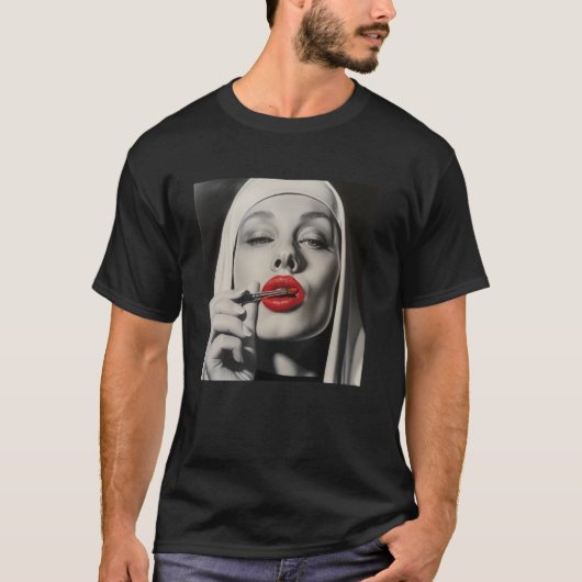 rebellious nun with lipstick, rebellious nun  1 tシャツ (正面)