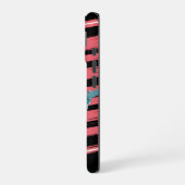 Rebellious Rock Star: Female Guitarist in Leather iPhone 16ケース (左側面)