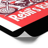 Rebel's Motorcycle Rider Sticker  ポスター (角)