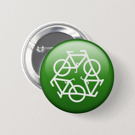 ReBicycleの緑 缶バッジ (正面&裏面)
