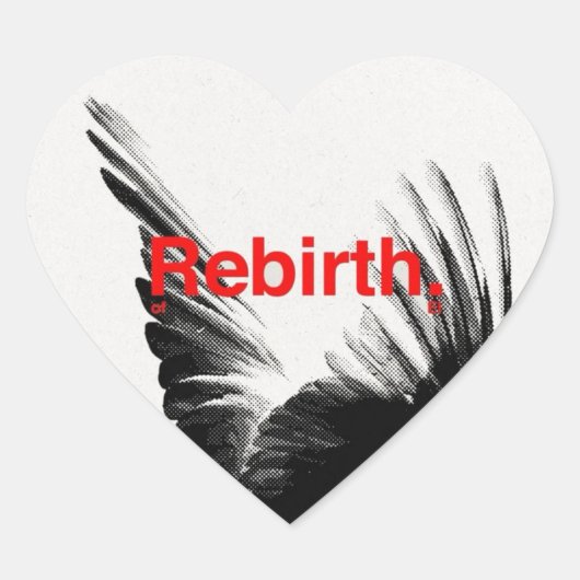 Rebirthハートステッカー(hado90) ハートシール (正面)