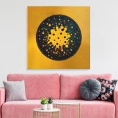 Rebirth – Abstract Circle Of Emergence キャンバスプリント (インサイチュ (リビング))