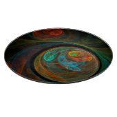 Rebirth Blue抽象芸術アートサークル カッティングボード (角)