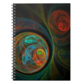 Rebirth Blue抽象芸術アートノートブック ノートブック (正面)