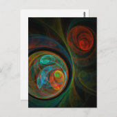 Rebirth Blue抽象芸術アートポストカード ポストカード (正面/裏面)