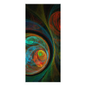 Rebirth Blue抽象芸術アートラックカード ラックカード (正面)