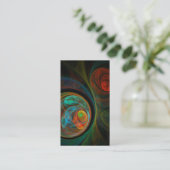 Rebirth Blue抽象芸術アート名刺 名刺 (スタンド正面)