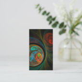 Rebirth Blue抽象芸術アート名刺 名刺 (スタンド正面)