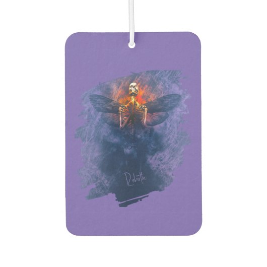 Rebirth. Skeleton with wings rising up カーエアーフレッシュナー (正面)