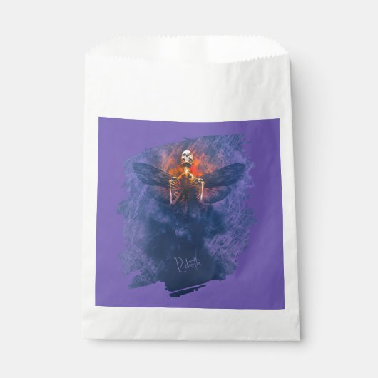 Rebirth. Skeleton with wings rising up フェイバーバッグ (正面)