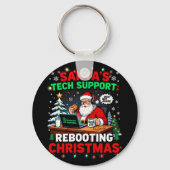 Rebooting Funny Santa's Tech Support Christmas Com キーホルダー (正面)