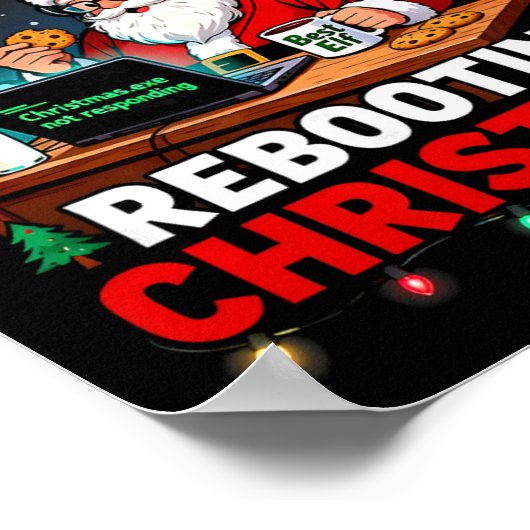Rebooting Funny Santa's Tech Support Christmas Com ポスター (角)