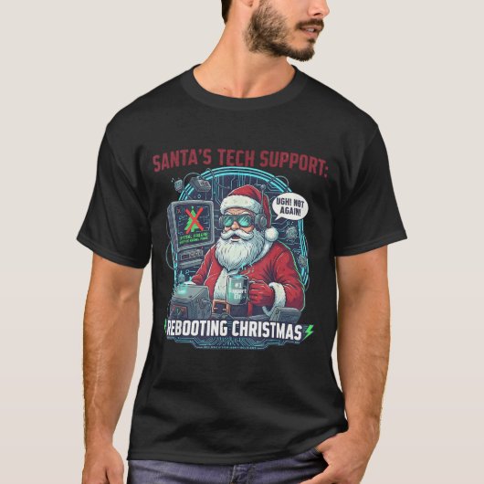Rebooting Tech Support Santa s Lover Tシャツ (正面)