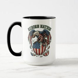 Reborn Nation American Eagle US Flag Patriotic Art マグカップ