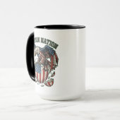Reborn Nation American Eagle US Flag Patriotic Art マグカップ (正面左)
