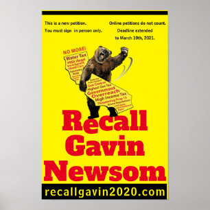 recallgavin2020 2:3比重熊ポスター ポスター