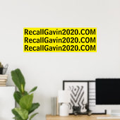 recallgavin2020 36x12 ポスター (ホームオフィス)