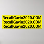 recallgavin2020 36x12 ポスター (正面)