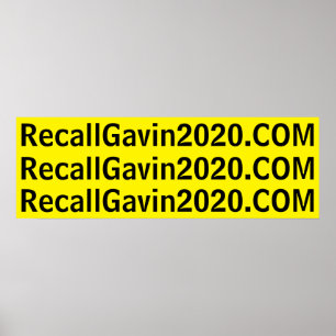 recallgavin2020 36x12 ポスター